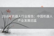 2016年机器人行业报告：中国机器人产业发展迅猛