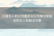 大疆无人机公司重庆分公司推出智能巡检无人机解决方案