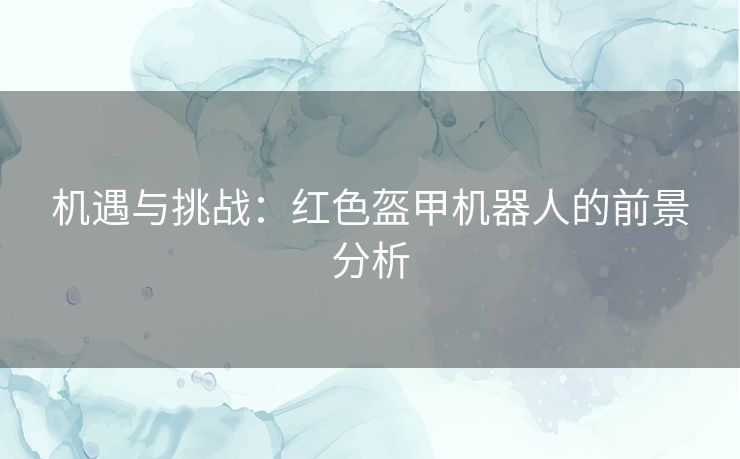 机遇与挑战：红色盔甲机器人的前景分析