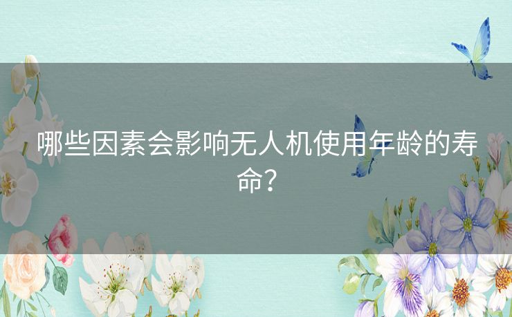 哪些因素会影响无人机使用年龄的寿命？