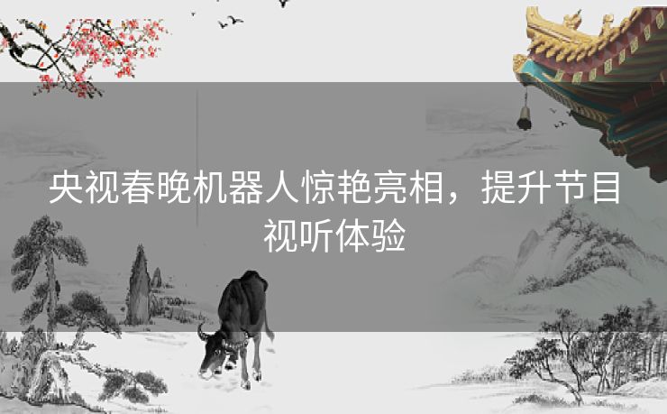 央视春晚机器人惊艳亮相，提升节目视听体验