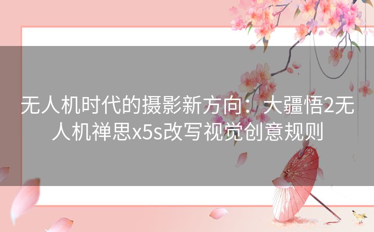 无人机时代的摄影新方向：大疆悟2无人机禅思x5s改写视觉创意规则