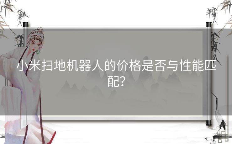 小米扫地机器人的价格是否与性能匹配？