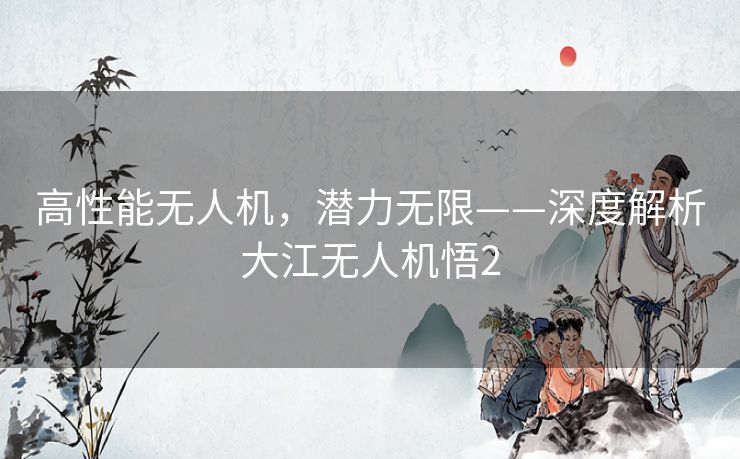 高性能无人机，潜力无限——深度解析大江无人机悟2