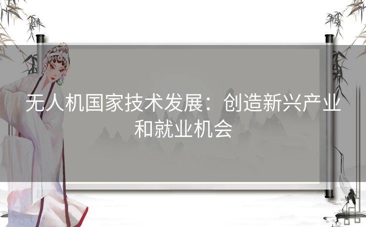 无人机国家技术发展：创造新兴产业和就业机会