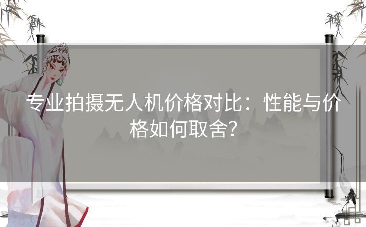 专业拍摄无人机价格对比：性能与价格如何取舍？