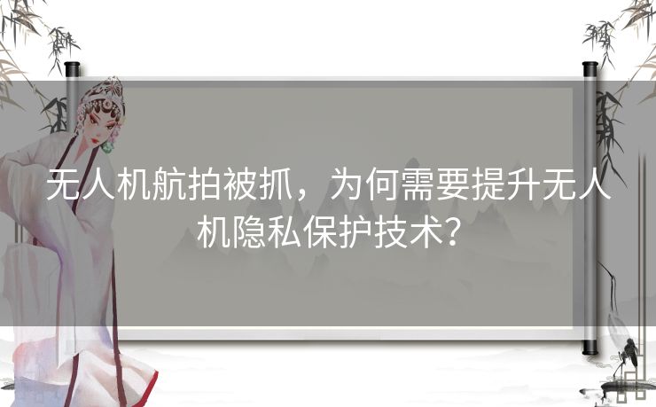 无人机航拍被抓，为何需要提升无人机隐私保护技术？