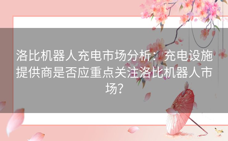 洛比机器人充电市场分析：充电设施提供商是否应重点关注洛比机器人市场？