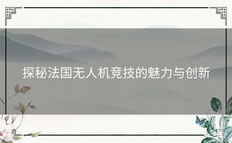 探秘法国无人机竞技的魅力与创新