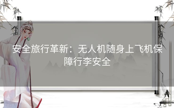 安全旅行革新：无人机随身上飞机保障行李安全