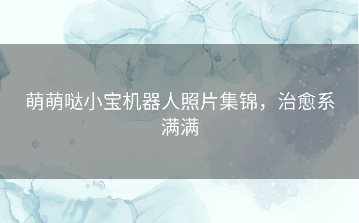 萌萌哒小宝机器人照片集锦，治愈系满满