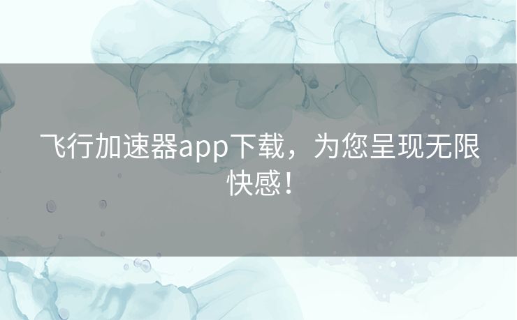 飞行加速器app下载，为您呈现无限快感！