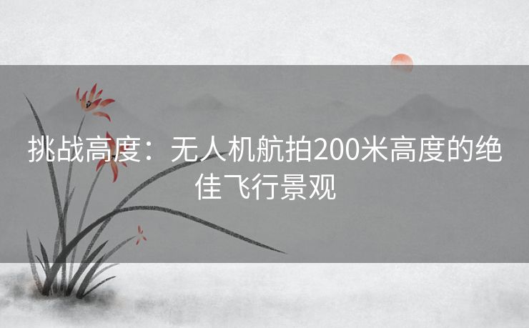 挑战高度：无人机航拍200米高度的绝佳飞行景观