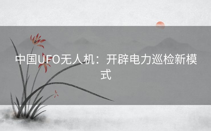 中国UFO无人机：开辟电力巡检新模式