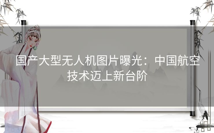 国产大型无人机图片曝光：中国航空技术迈上新台阶