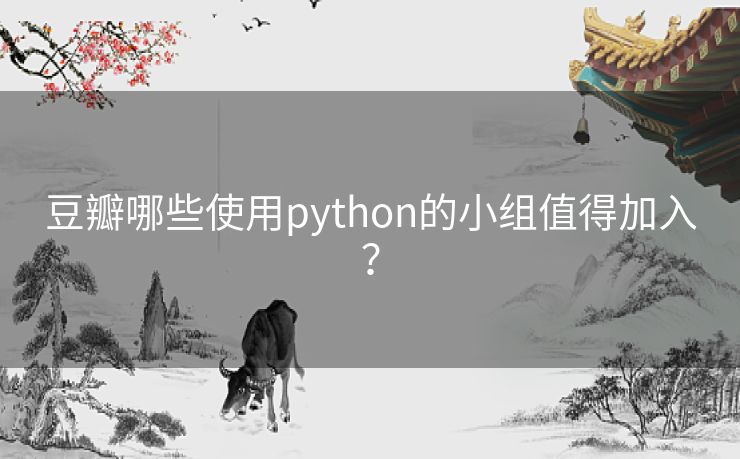 豆瓣哪些使用python的小组值得加入？