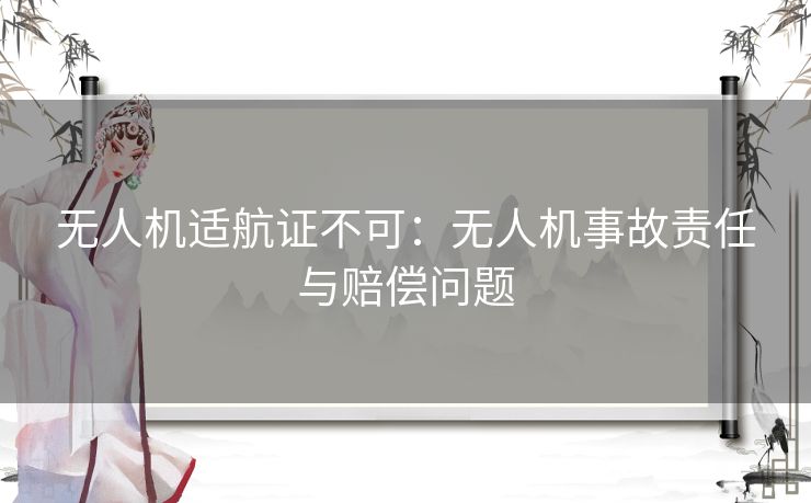 无人机适航证不可：无人机事故责任与赔偿问题