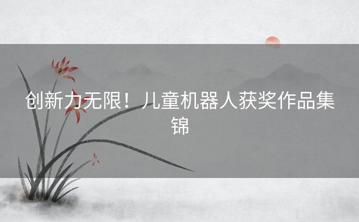 创新力无限！儿童机器人获奖作品集锦