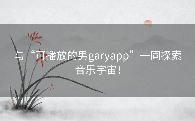 与“可播放的男garyapp”一同探索音乐宇宙！