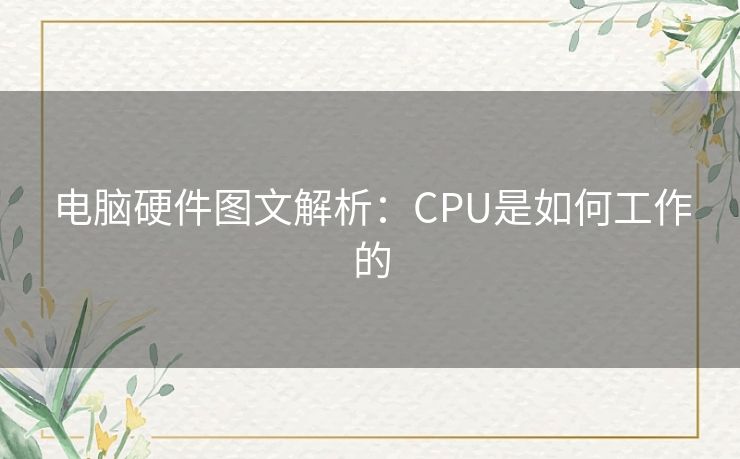 电脑硬件图文解析：CPU是如何工作的