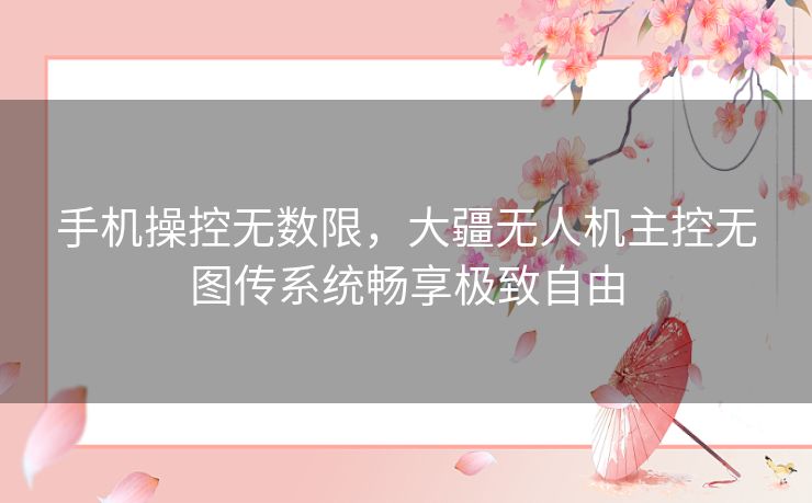 手机操控无数限，大疆无人机主控无图传系统畅享极致自由