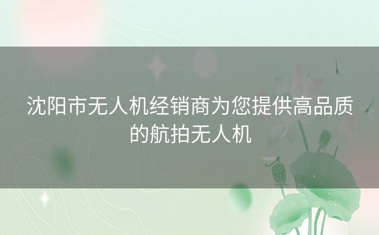 沈阳市无人机经销商为您提供高品质的航拍无人机