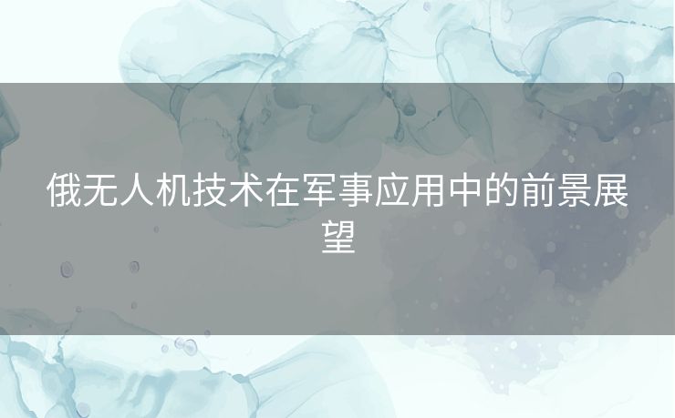 俄无人机技术在军事应用中的前景展望