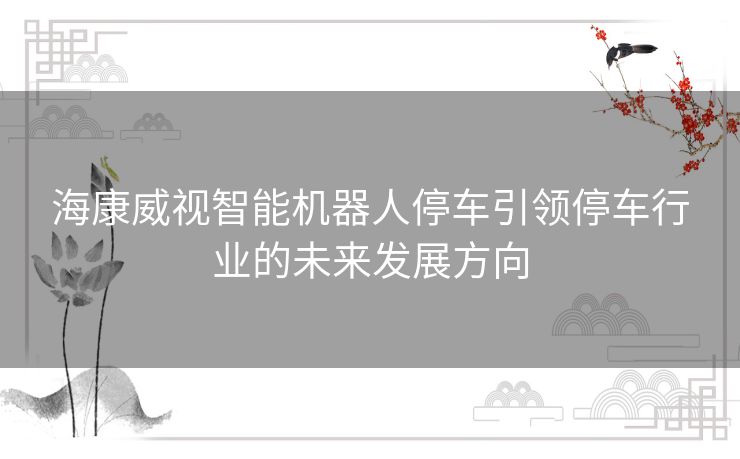 海康威视智能机器人停车引领停车行业的未来发展方向